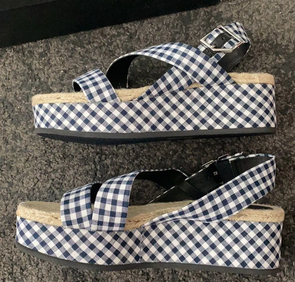 Rag and Bone Megan checkered Espadrilles sandals - Image 5