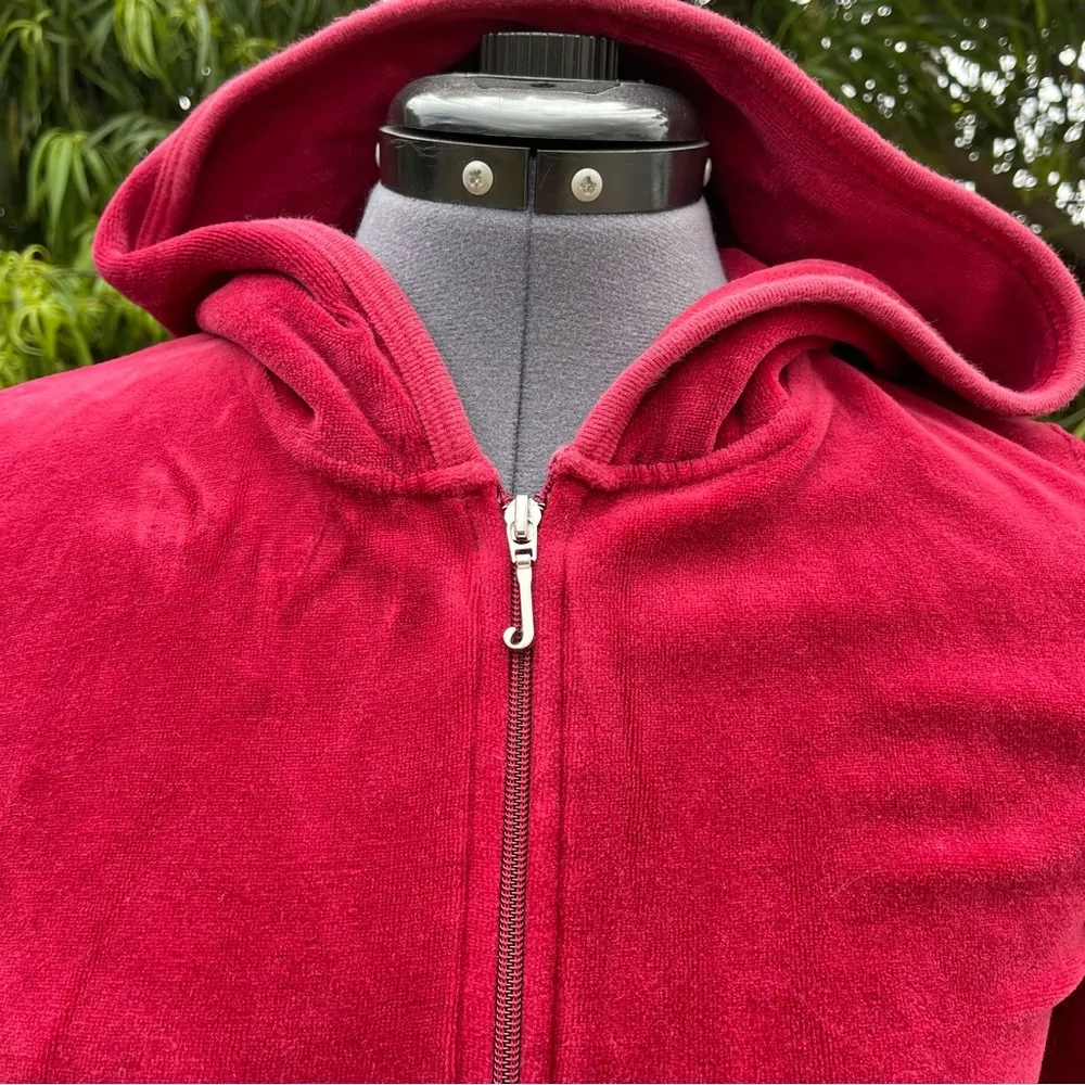 Vintage Juicy Couture Velour Zip Up Hoodie size M - Image 6