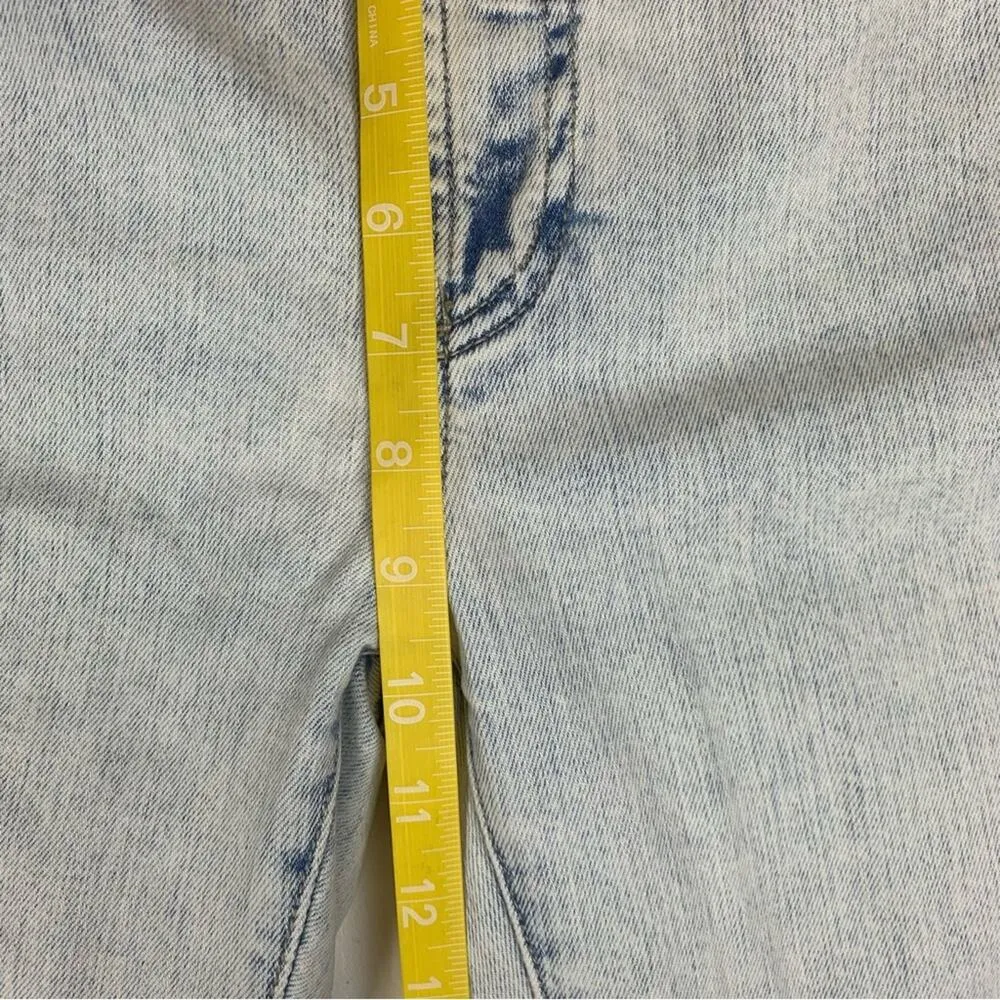 Pilcro women's size 27 high rise denim legging light wash flaw acid - Image 12