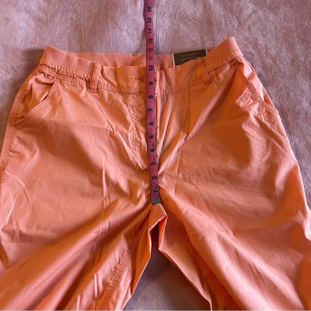 Chico’s royal peach cotton capri pants size 0.5 or 6 breathable lightweight - Image 7