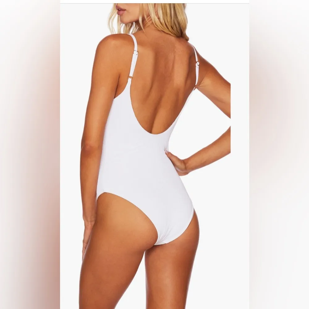 Beach Riot Reese Rib One-Piece Swimsuit, White, X-Small, $148 - Image 3