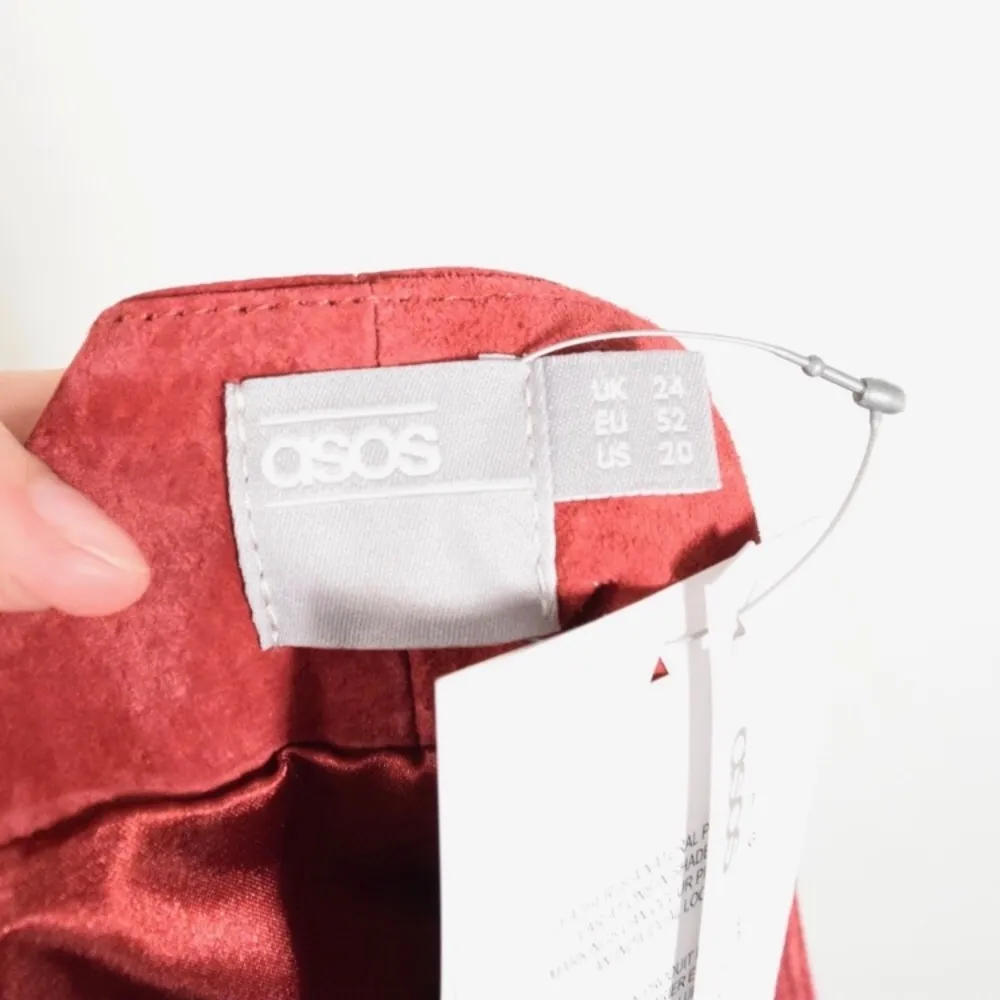 New pink suede wrap skirt by ASOS size 2 petite - Image 7