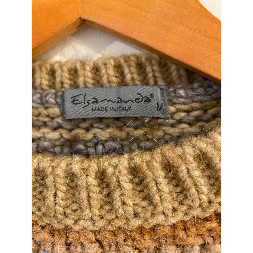 Elsamanda made in Italy Alpaca Wool Blend Sweater
Womens Medium Tan - Image 4