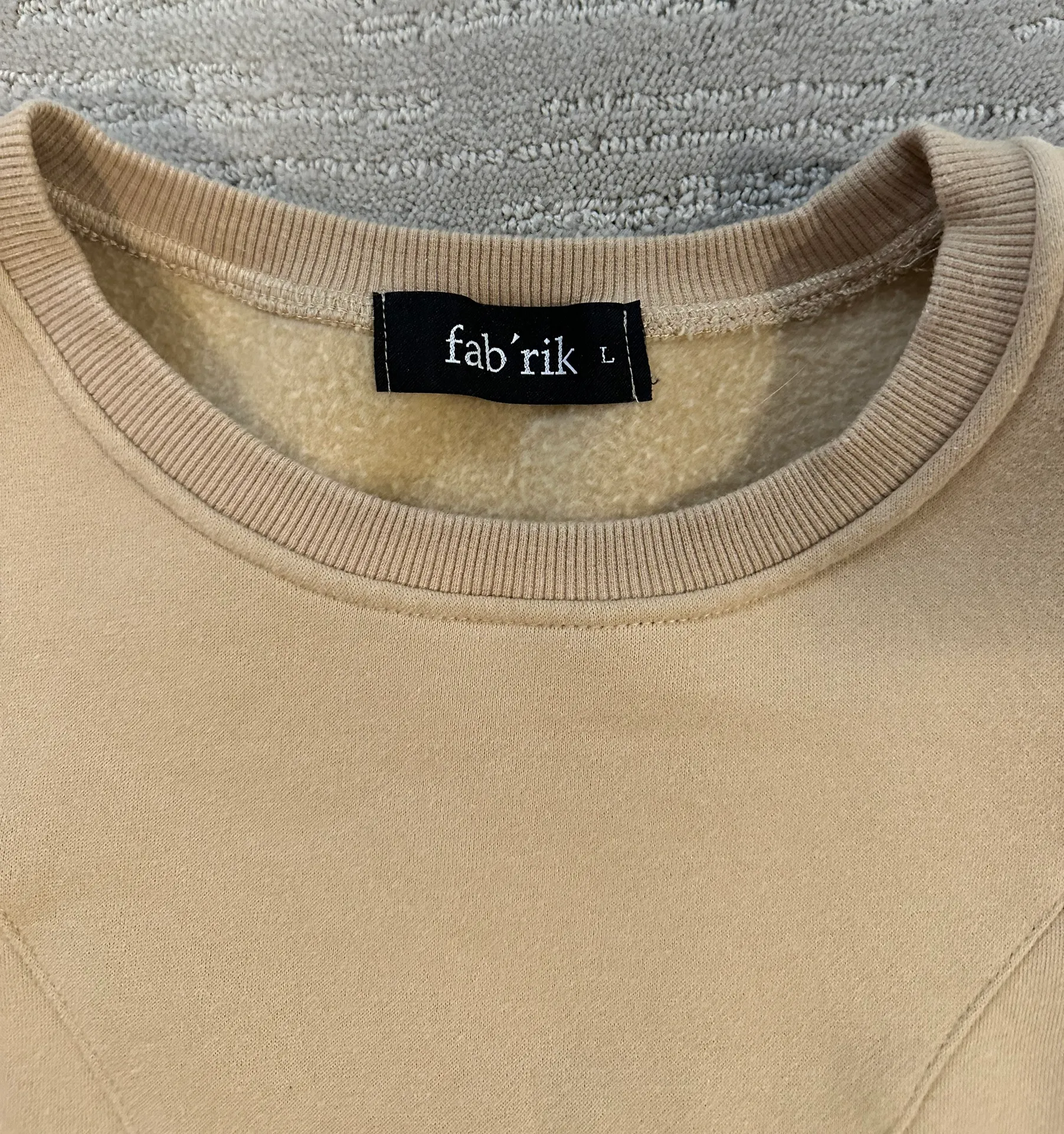 Tan Cropped Crewneck  - Image 2