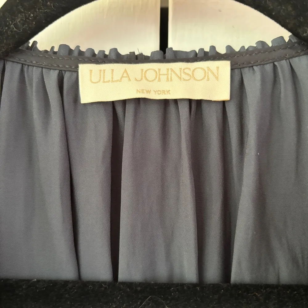 Ulla Johnson Amara Dress Noir Black Plisse Satin Mini Dress Size 4 Small Ruffle - Image 7