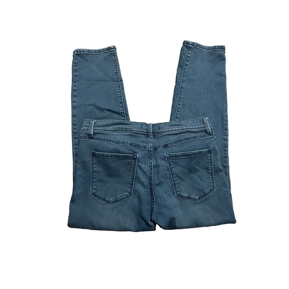 Free People We the Free black wash faded straight leg mid rise jeans size 29 - Image 7