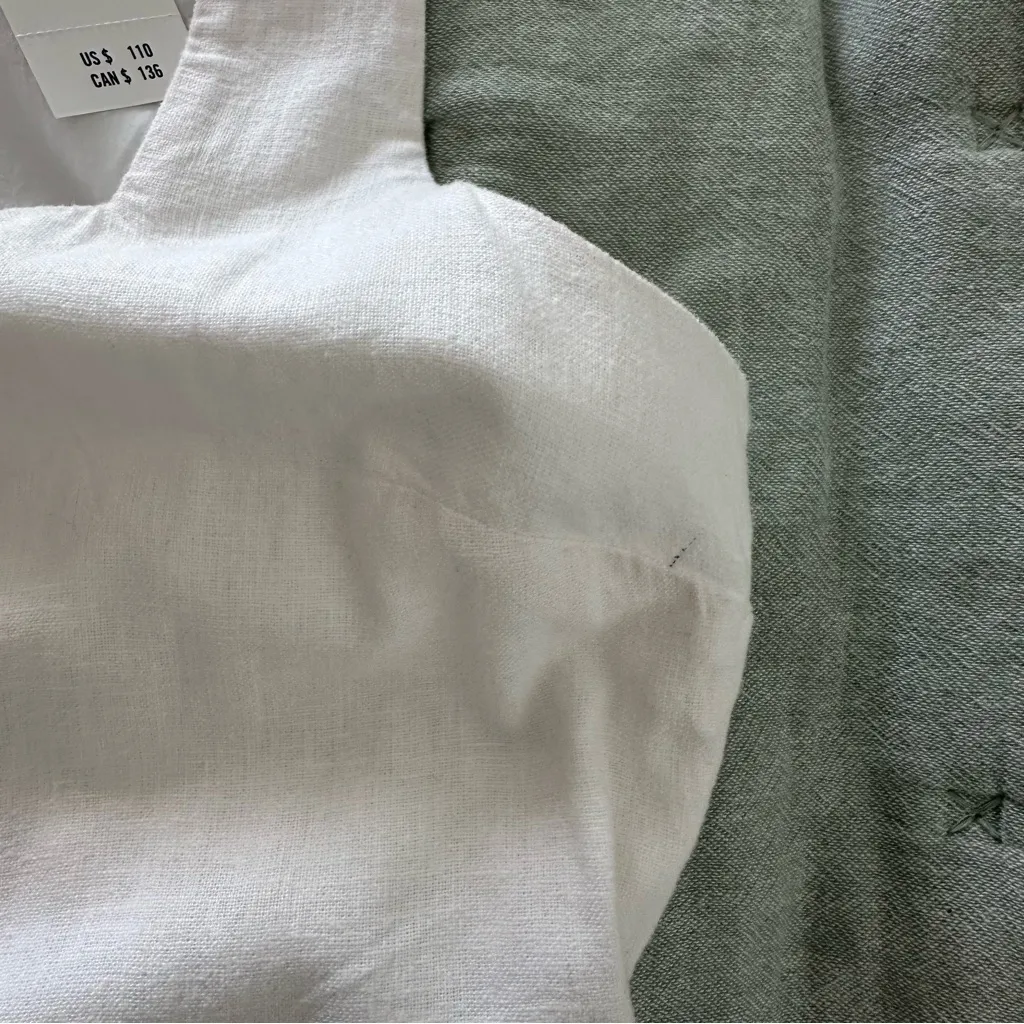 Abercrombie & Fitch High-Neck Linen Blend White Maxi Dress Medium Tall NWT - Image 8