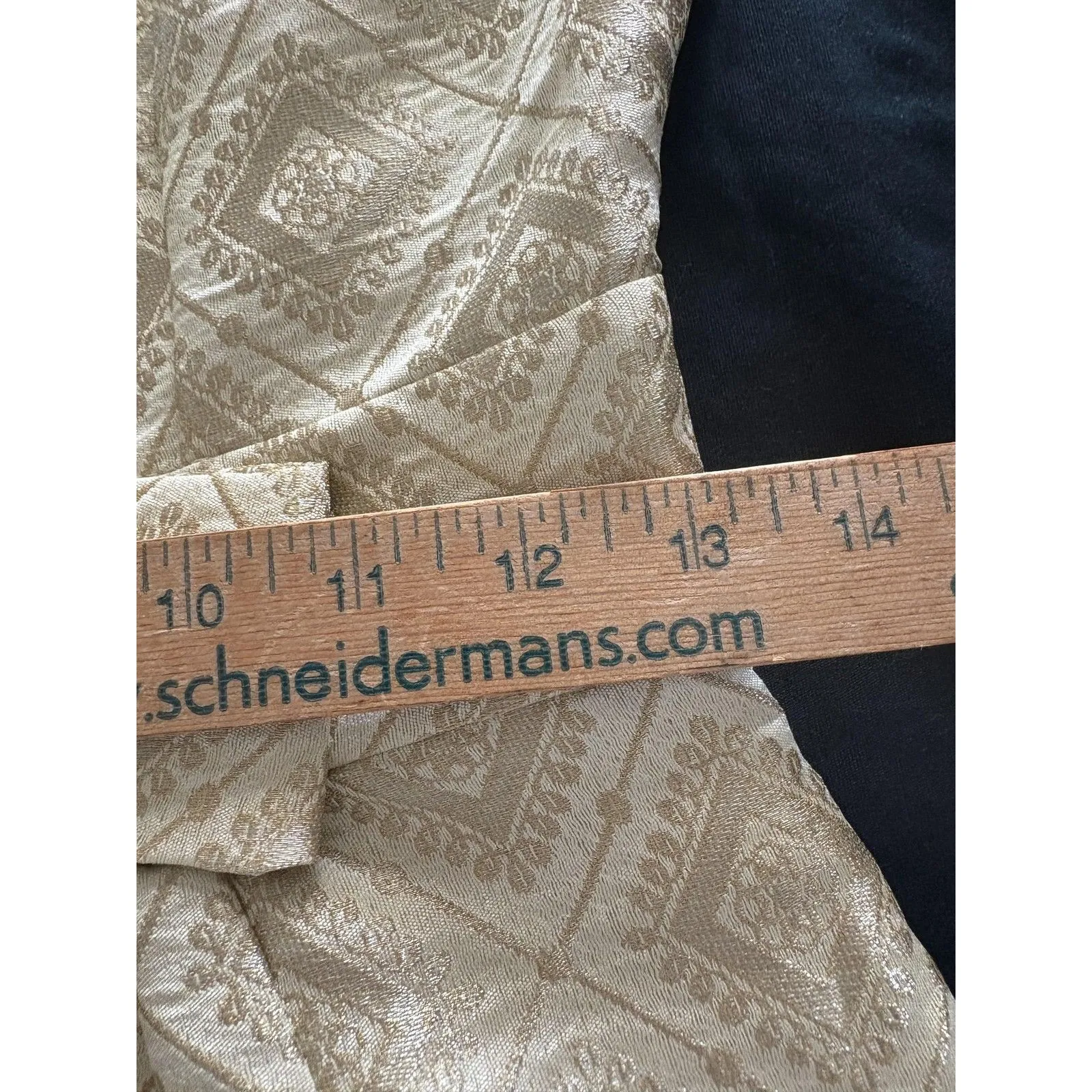 Plenty Frock Tracy Reese Dress S Gold Metallic Jacquard Brocade Party Castle - Image 14