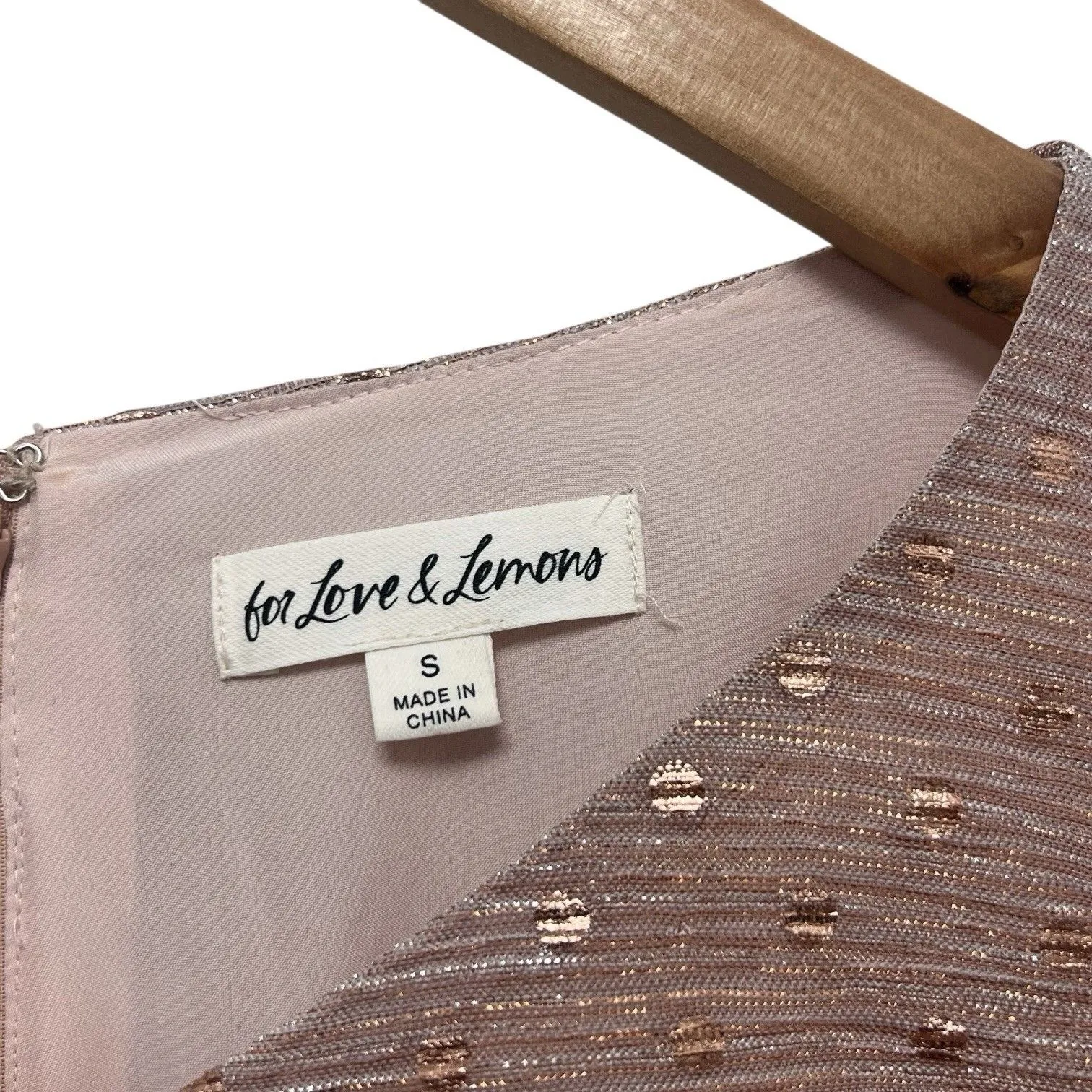 For Love And Lemons Champagne Pink La Villette Long Sleeve Mini Dress Size S - Image 8