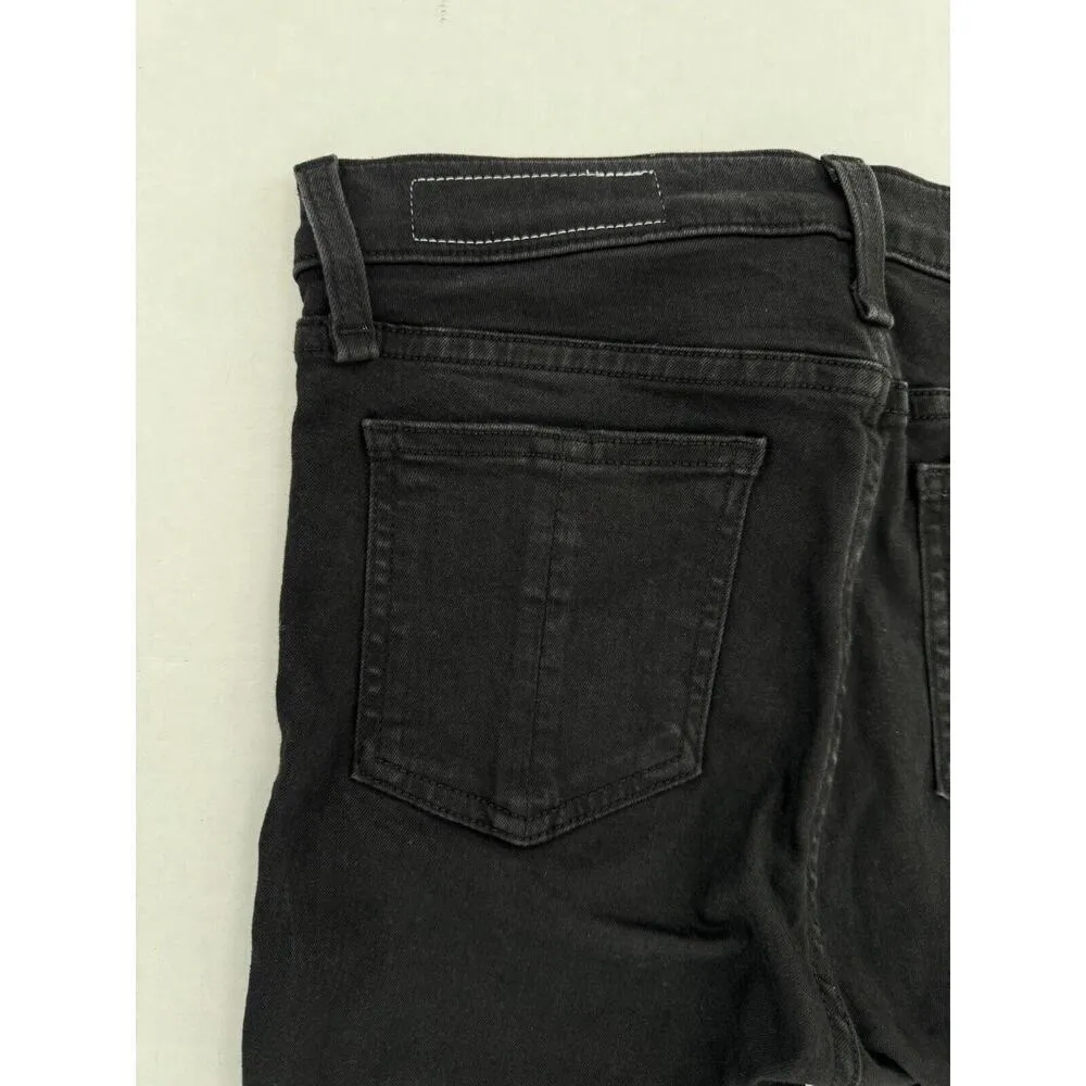 Rag & Bone Jeggings Size 26 High Rise Denim Leggings Black Grunge Goth P… - Image 12