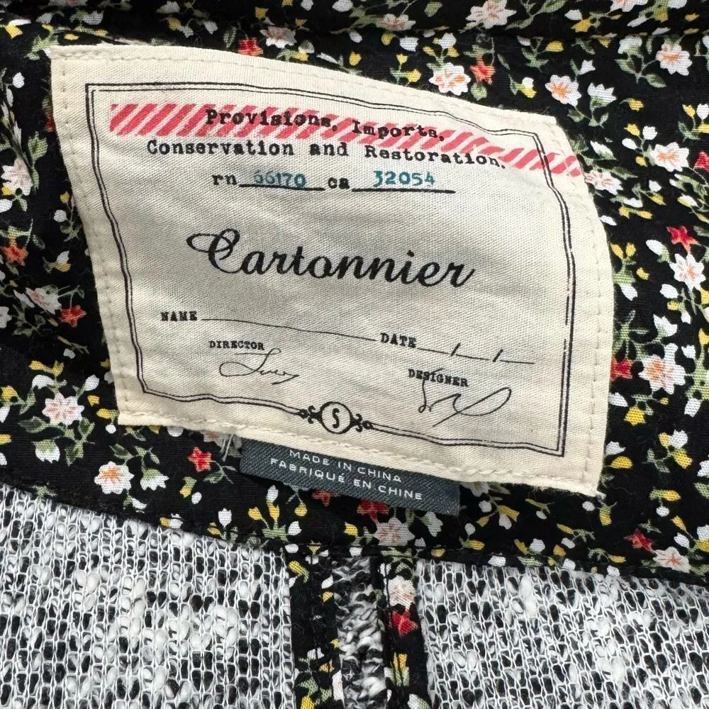 Anthropologie Cartonnier Tela Moto Sweater Grey Black Women’s Small - Image 3