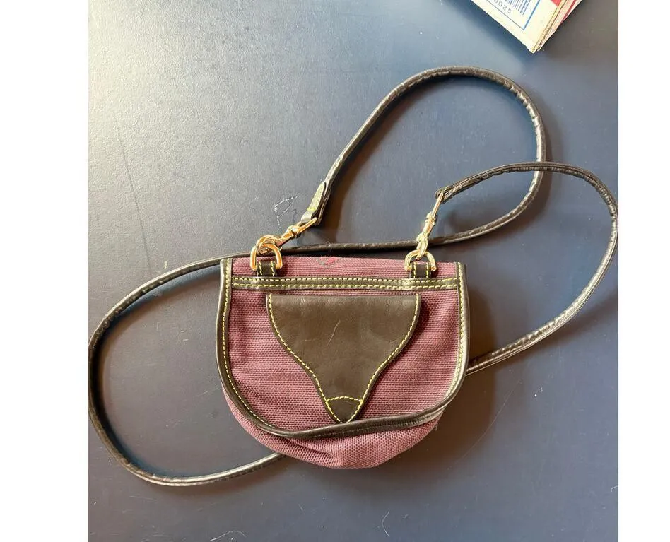 Vintage Rare Purple Dooney & Bourke Mini Cavalry Crossbody Punk Goth Bag - Image 8