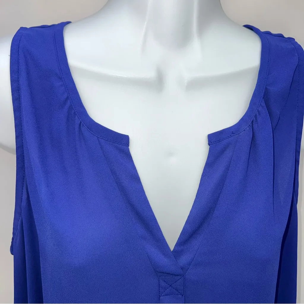 Lush Royal Blue V-Neck Tank Top - Image 3
