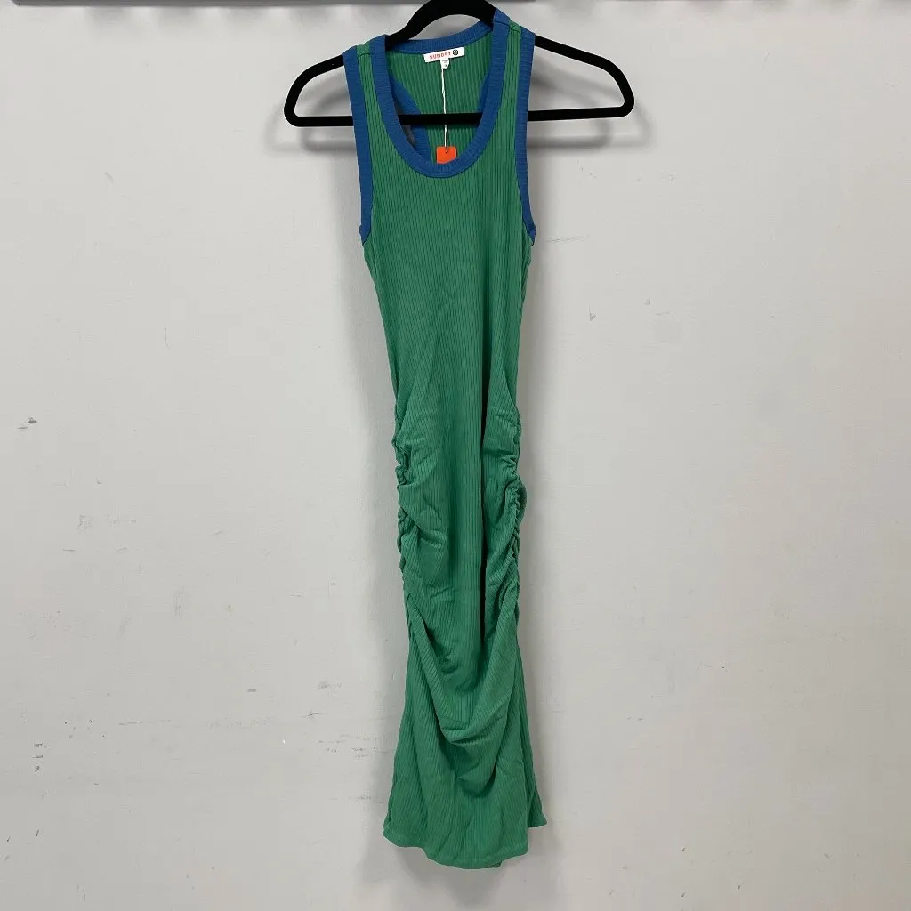 Sundry Color-Block Ruched Dress, Clover/Royal - Size Small - NWT - Image 3