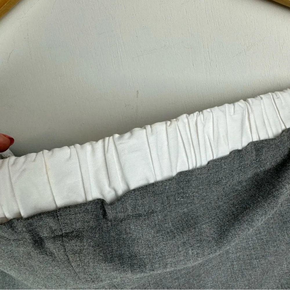 NWT ZARA Grey Contrast Boxer Top Sz Medium Tube Crop Preppy - Image 8