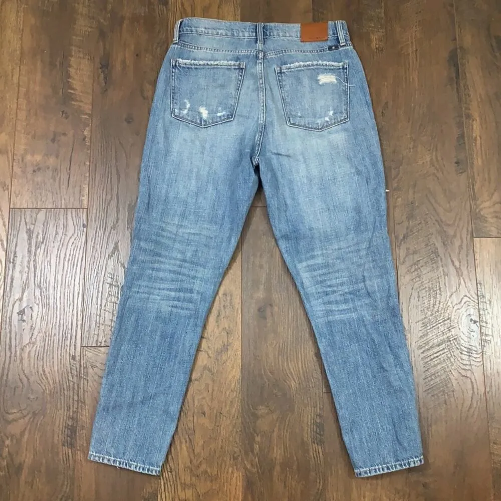 Lucky Brand Bridgette Skinny Busted Legs Distressed Light Wash Jeans - Image 8