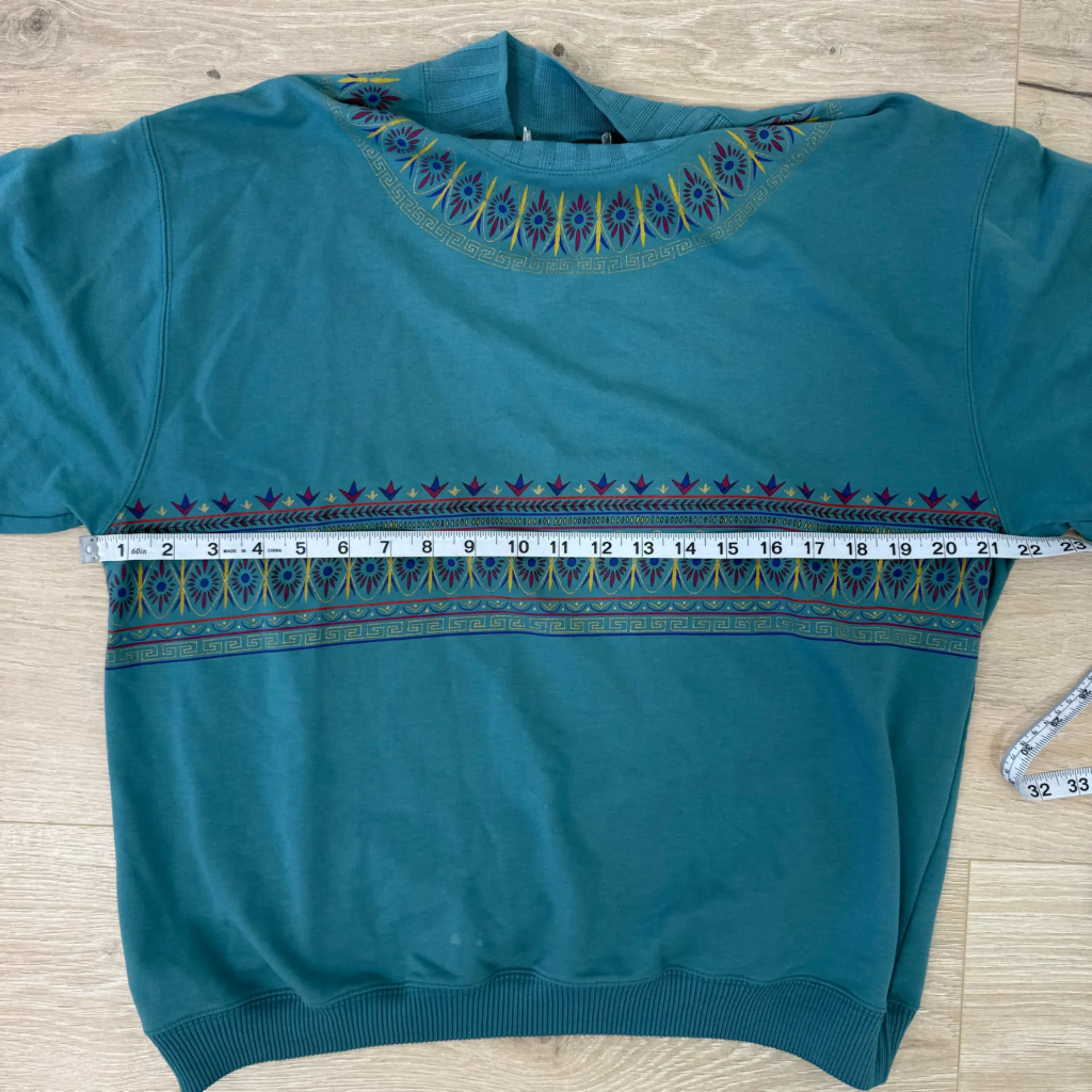 Blast Vintage Yoke Pattern Crewneck Sweatshirt Blue - Image 14