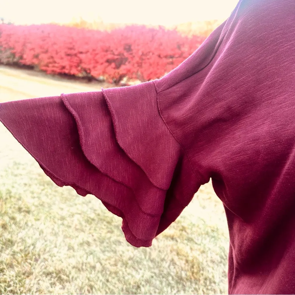 a.n.a A New Approach Deep Ruby Petite Top - Image 11