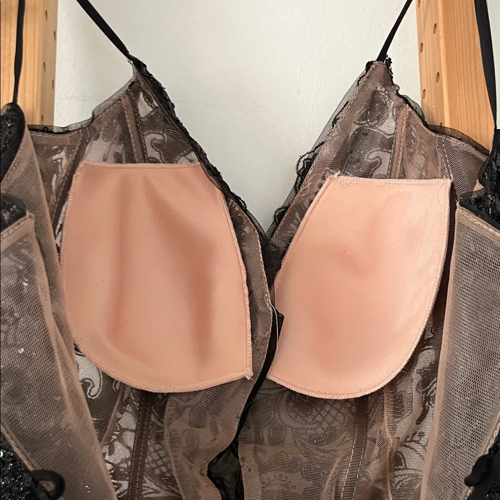 Maxi Feathered Prom Dress (size 16) Black - Image 10