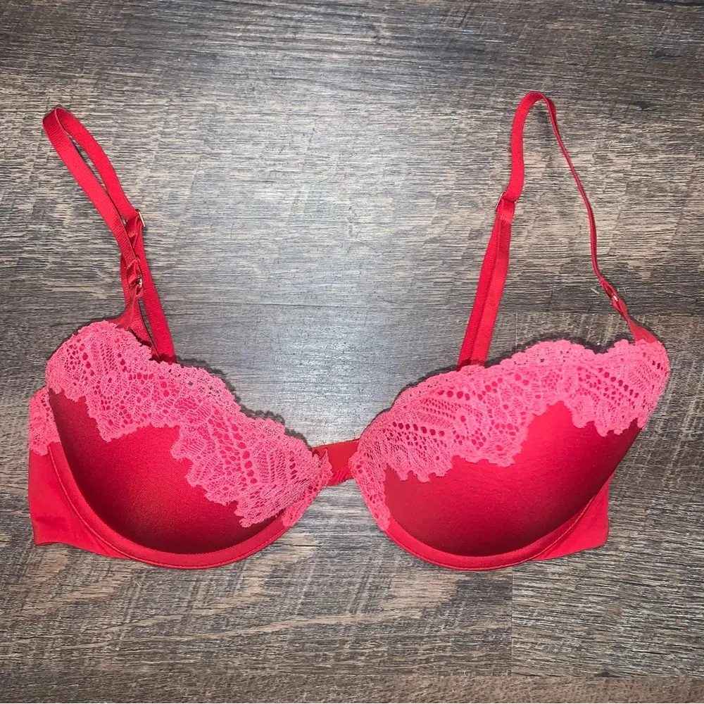 Calvin Klein Lace Red/Pink 34C Bra - Image 10