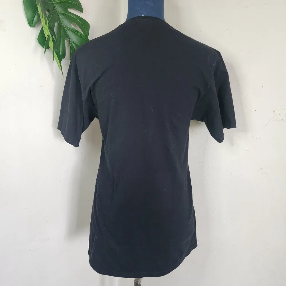 Unisex All Seeing Eye Pizza T Shirt Black - Image 4