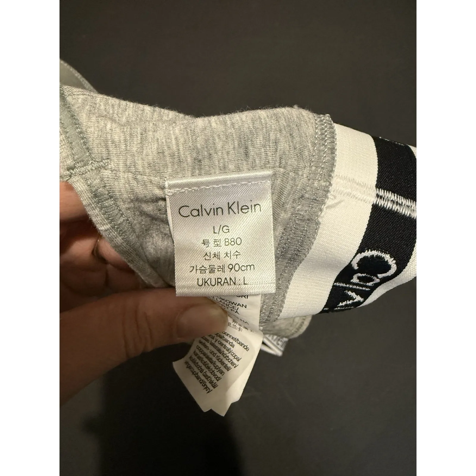 CALVIN KLEIN 1654 MODERN COTTON LIFT UP BRALETTE  Size L GRAY REG$46 - Image 7