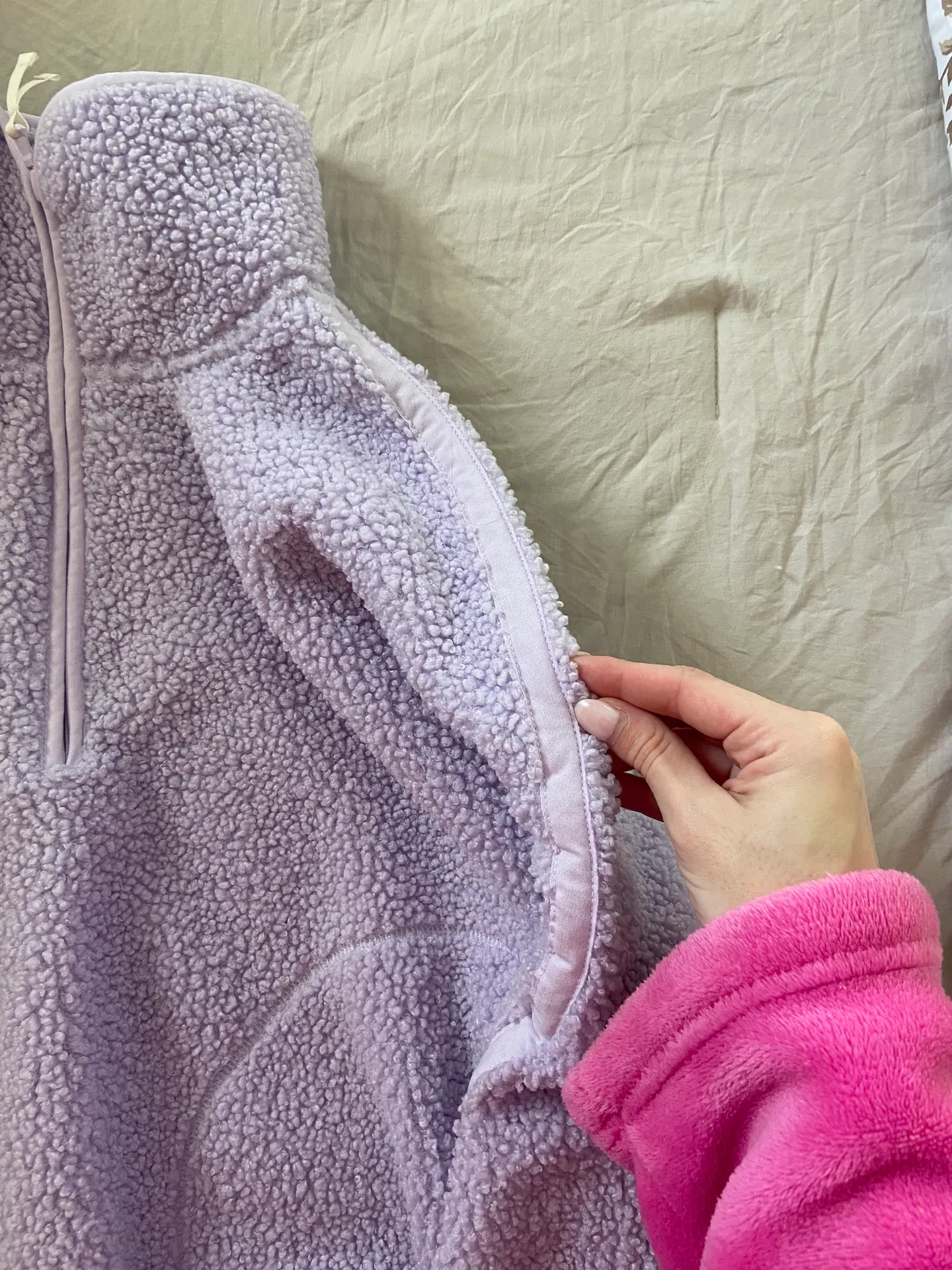 Old Navy Women’s Sherpa Quarter Zip - Image 2