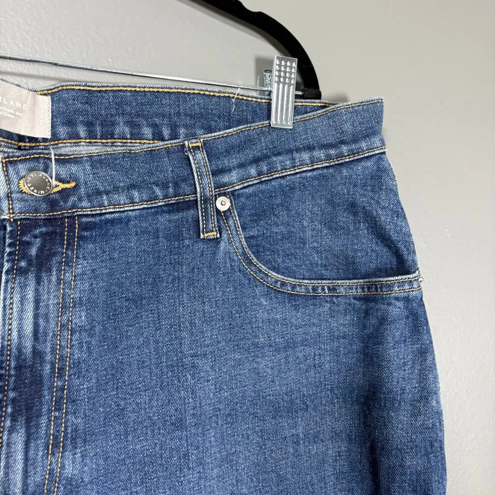 Everlane NWT Women's Cheeky Jean Straight Leg Crop - 35 - High Rise Mom Jeans - Image 2