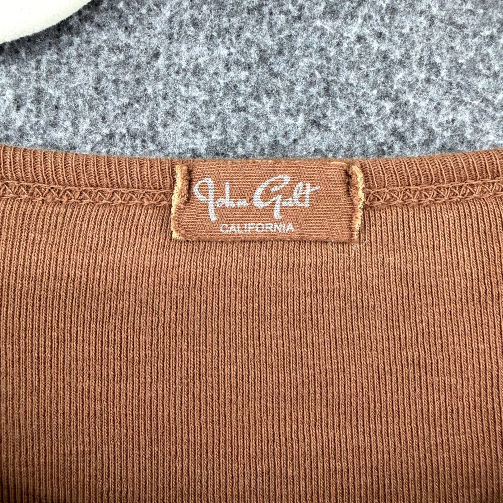 John Galt Little Switzerland Brandy Melville Devil 8 Ball Crop Top Brown OSFM - Image 3