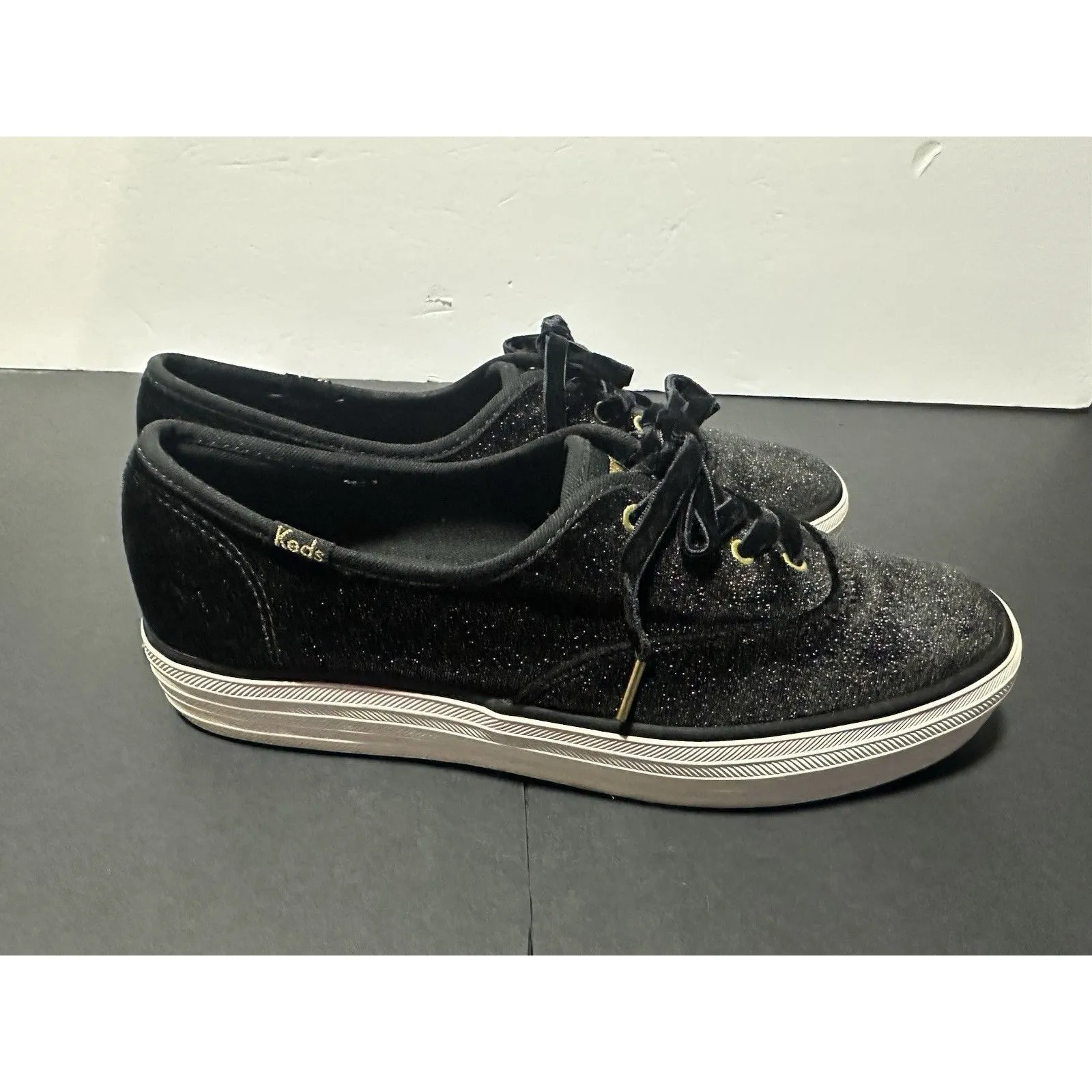 Keds Kate Spade black glitter sneakers, size 8 - Image 7