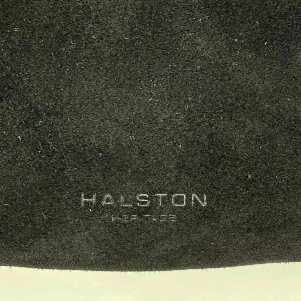 HALSTON HERITAGE Woman Alism Suede Bucket Bag Black purse 9x8x3” 11” handle - Image 2
