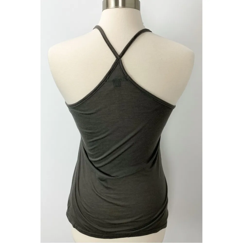 Forever 21 Racerback Beaded Spaghetti Strap Tank Size Large INV176 - Image 2