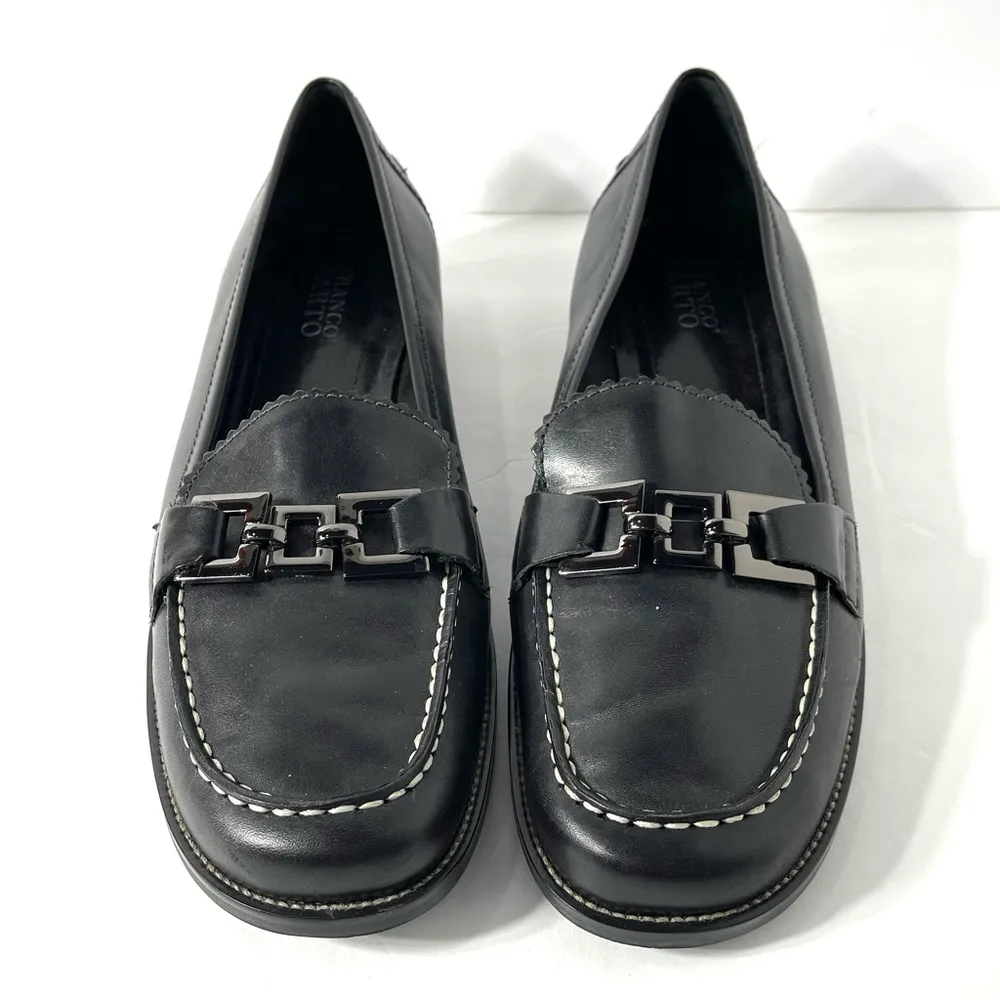 Franco Sarto Loafers Slip On Black Leather Shoes Size 11M - Image 4