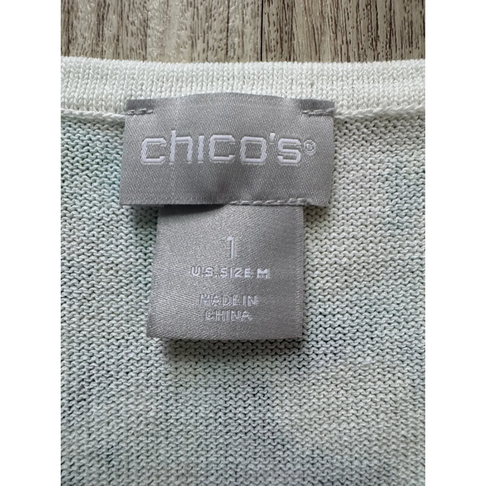 Chico's Animal‎ Envy Print Tank Top Green Casual Blouse Size 1 (M) - Image 4