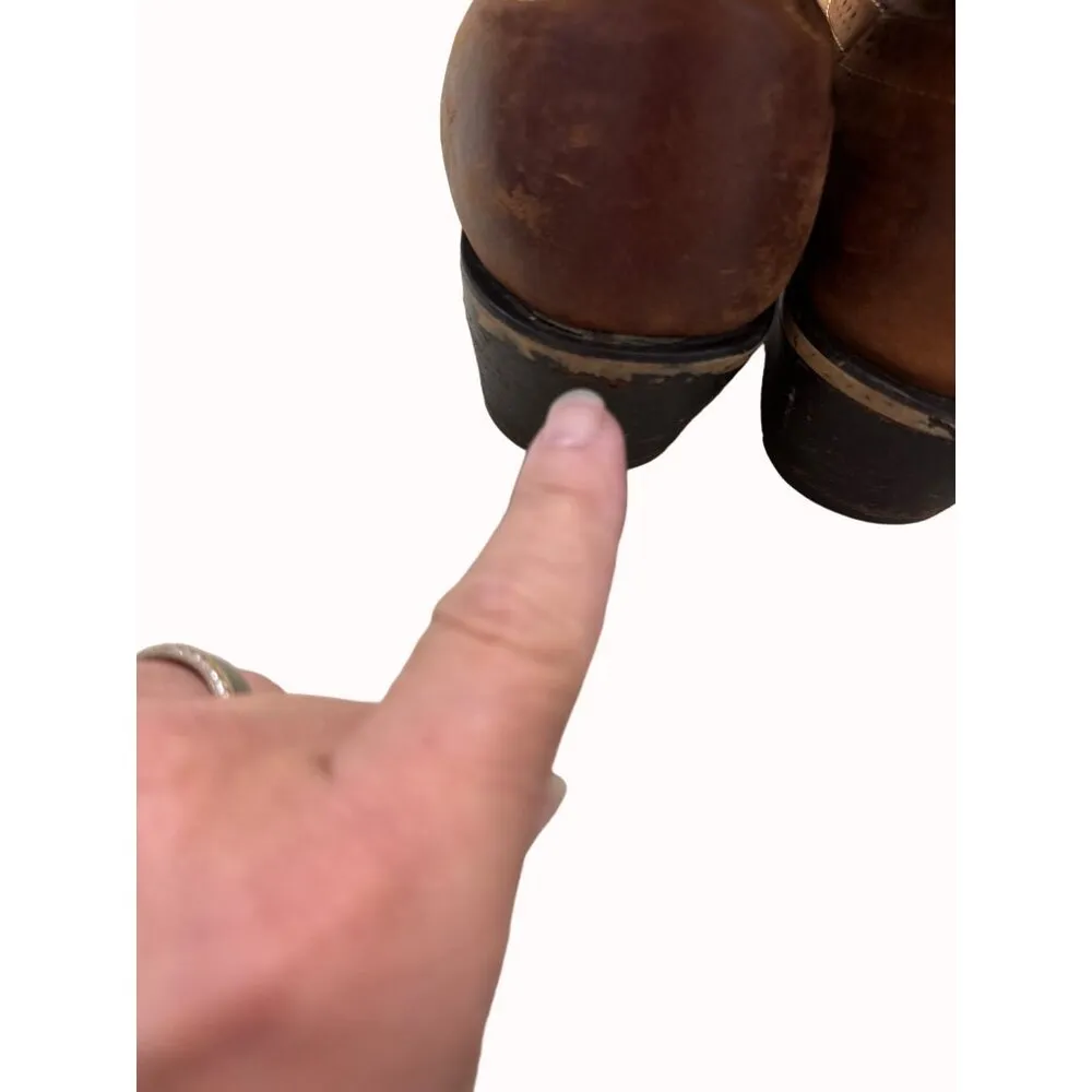 Durango women’s brown leather western ankle boots shoes size 8m SKU 5305 - Image 7