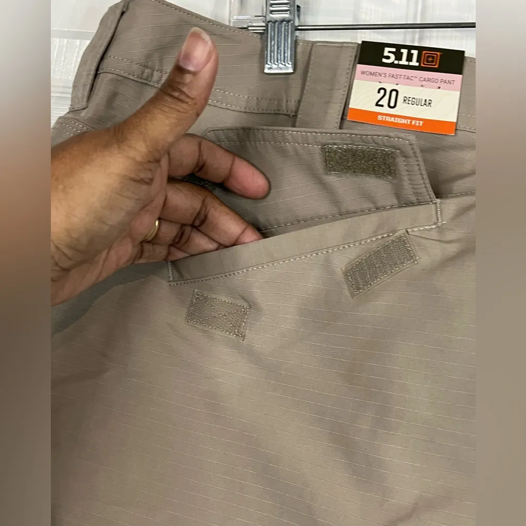NWT - 5.11 Tactical Women's Fast-Tac Cargo Pants - Size 20 Regular - Khaki - Image 4