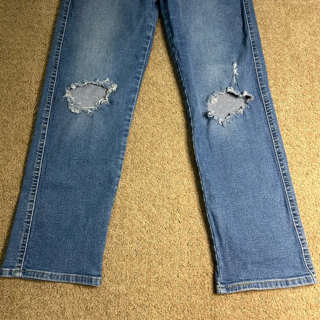 Signature by Levi Strauss Heritage High Rise Straight Distressed Jeans 6/W28 - Image 2