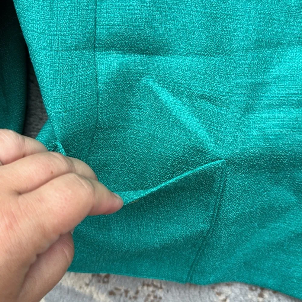 Vintage Henry Lee Petites Blazer & Midi Dress Set Turquoise 14P Green - Image 7