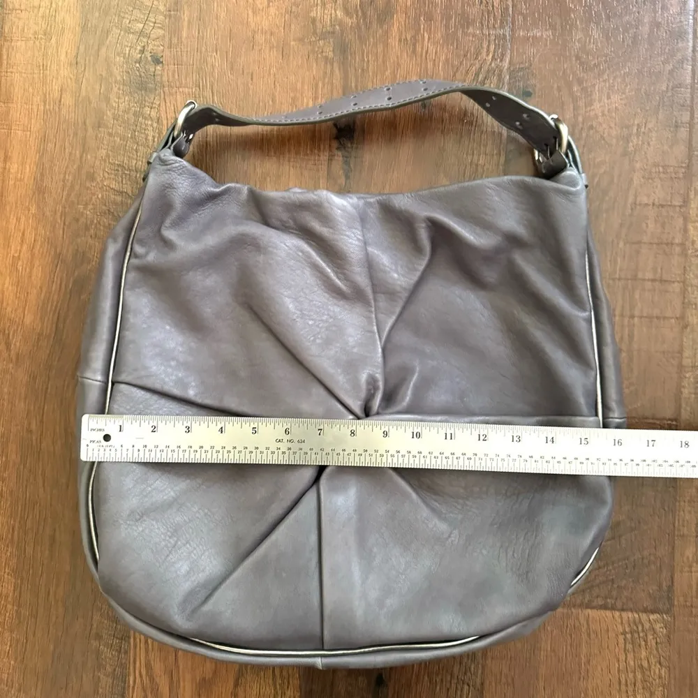 grey lamb leather hobo, NWOT - Image 7