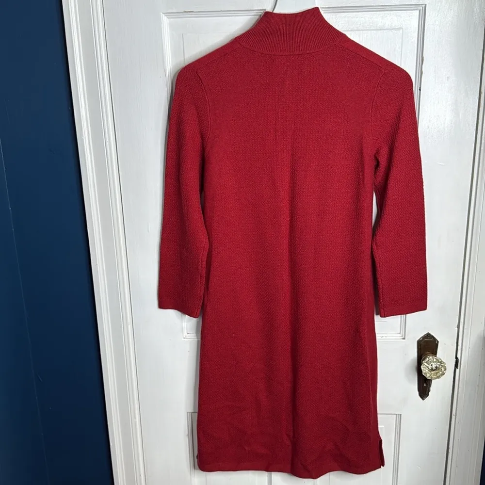 Tommy Bahama Red Pickford Cable Half Zip Knit Dress W1582 Sz S - Image 8