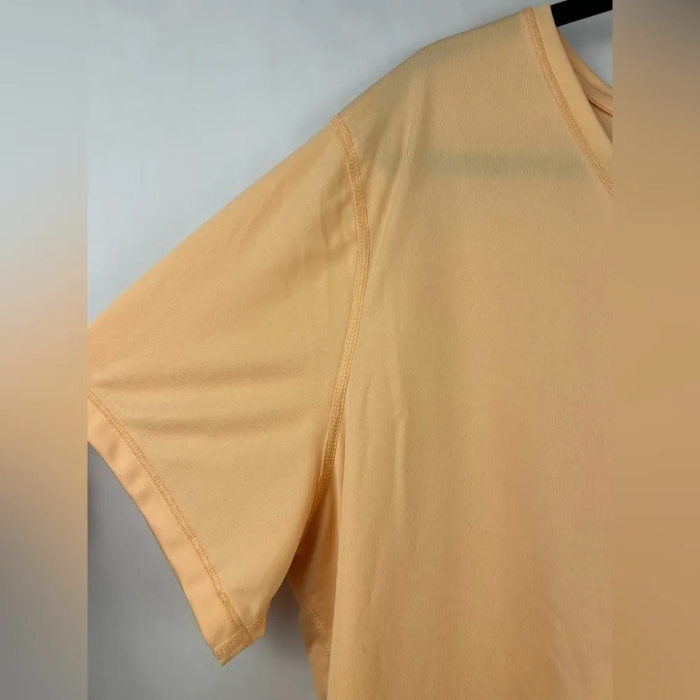 Athletic Works Tee, Apricot Delight, Polyester, V-Neck Activewear Top - Image 3