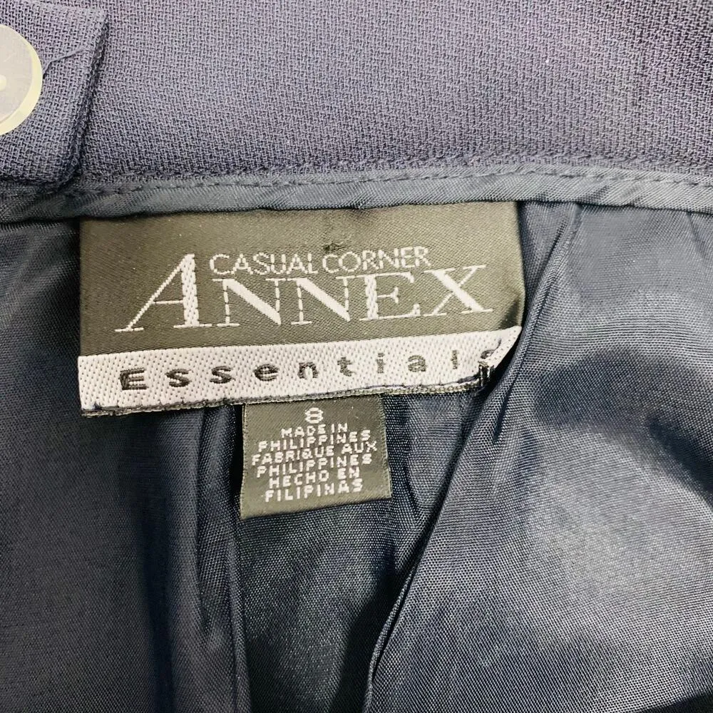 Vintage Casual Corner Long Pencil Skirt Midi Maxi Sz 8 Blue - Image 4