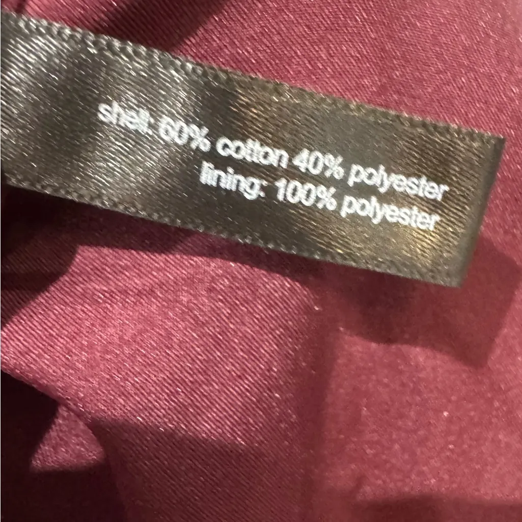 The Limited burgundy wine jacquard print cotton blend  sheath dress size 6 NWT - Image 7