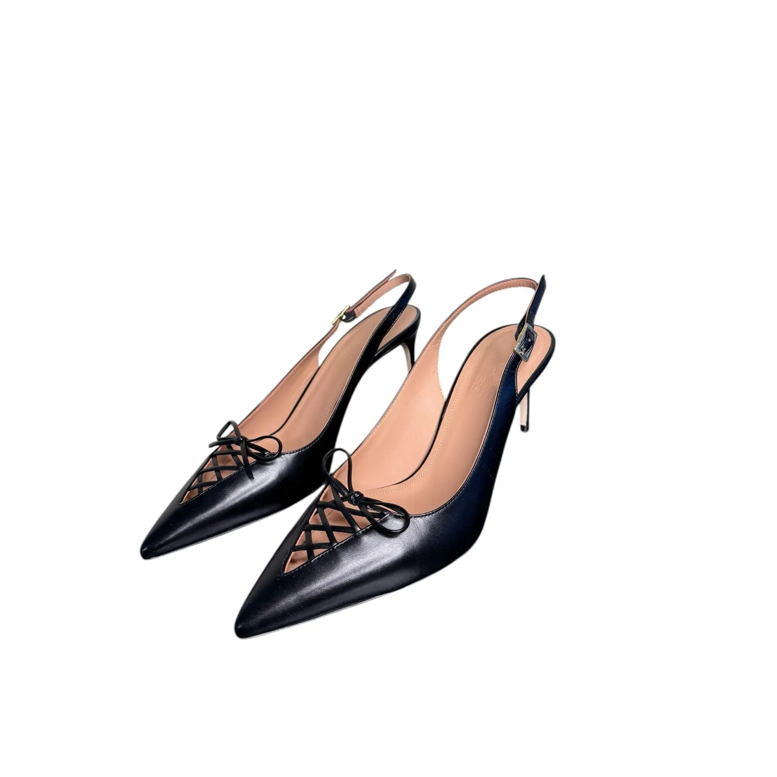 Malone Soulier NIB Trudie Leather Slingback Pumps in Black Size 40 - Image 5