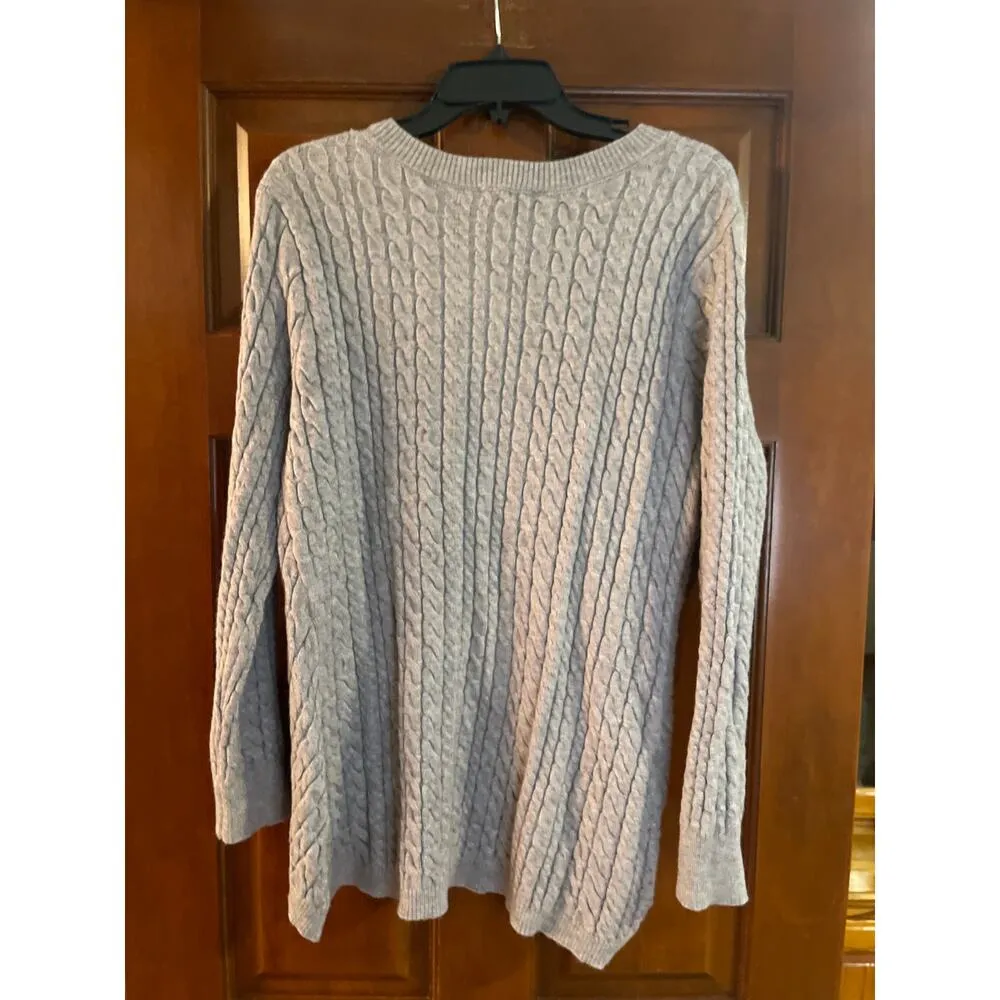 Evolution by Cyrus Aneesa Asymmetric Hem sweater size M Gray Size M - Image 6