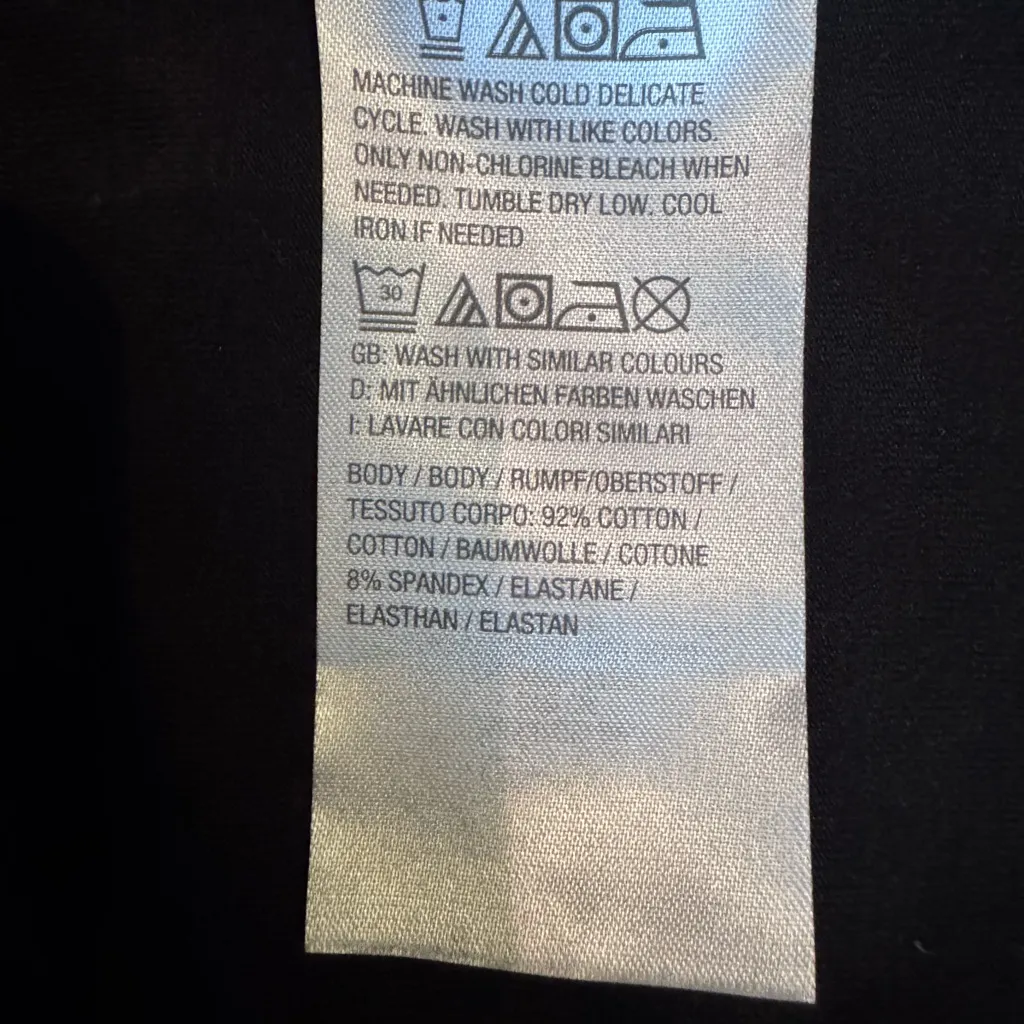 AnyBody Classic Casual Black Tiered Maxi Dress, Ruffled Short Sleeves, Pockets Size M - Image 6