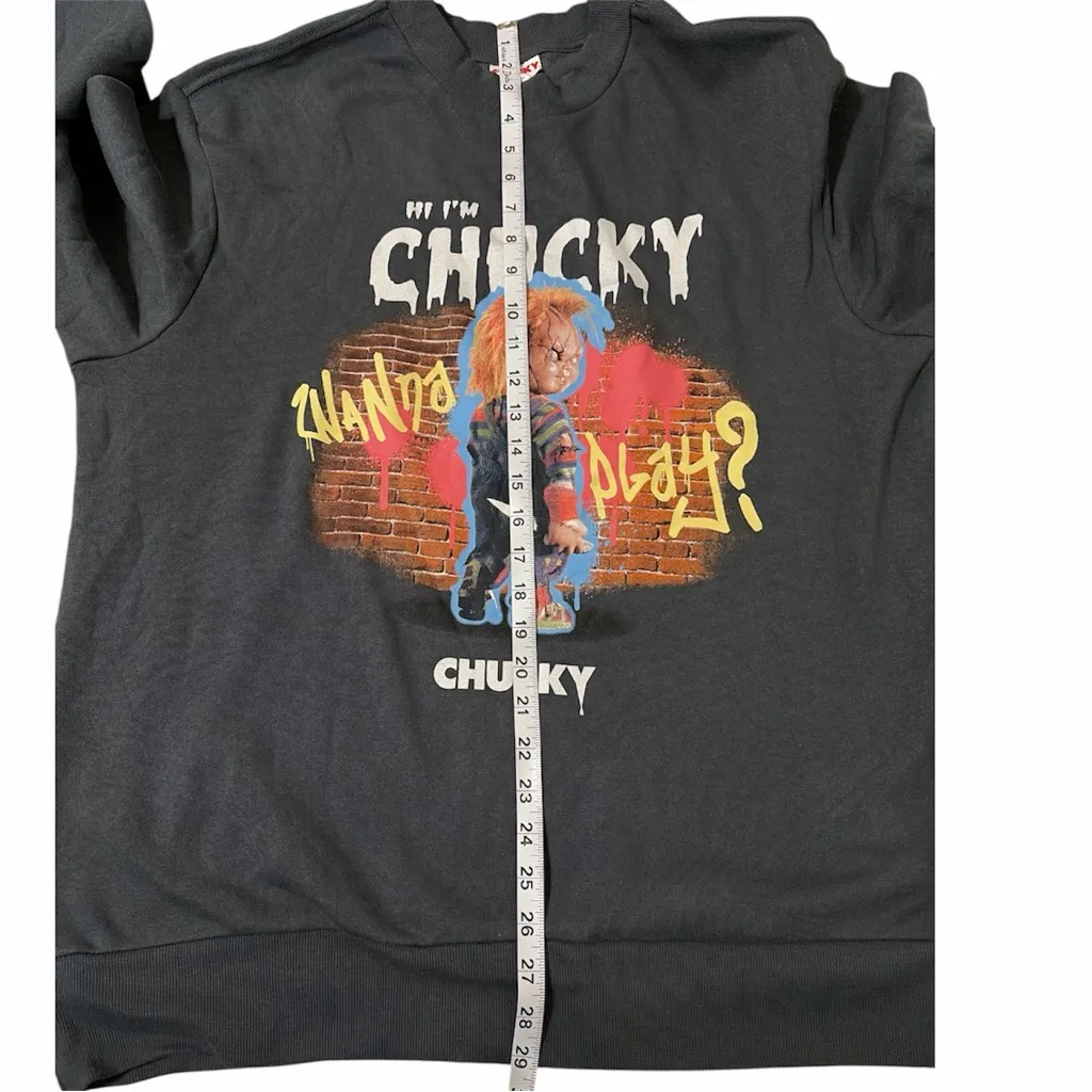 Chucky Graphic Women's Crew Neck Sweater - Image 3