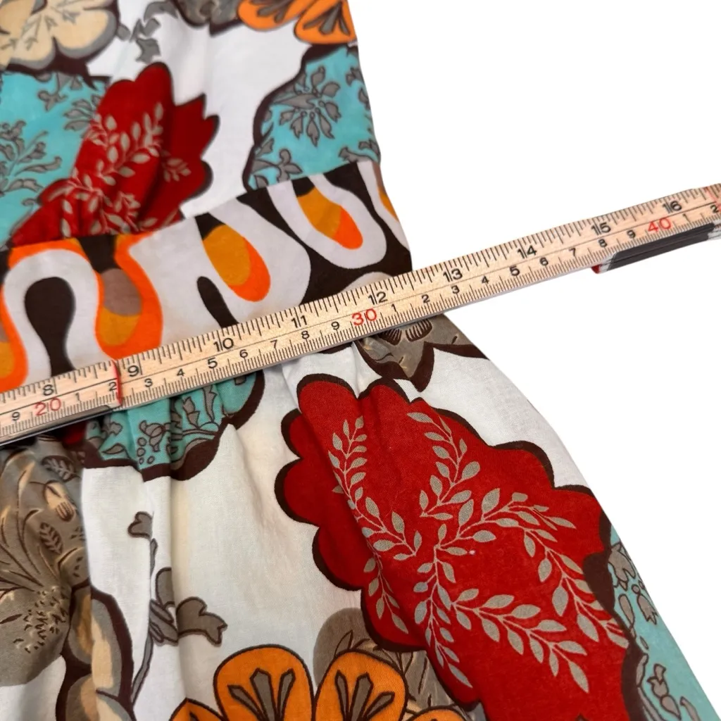 American Rag 100% Cotton Retro Floral Midi Dress S Mod Print Boho Summer in EUC - Image 8