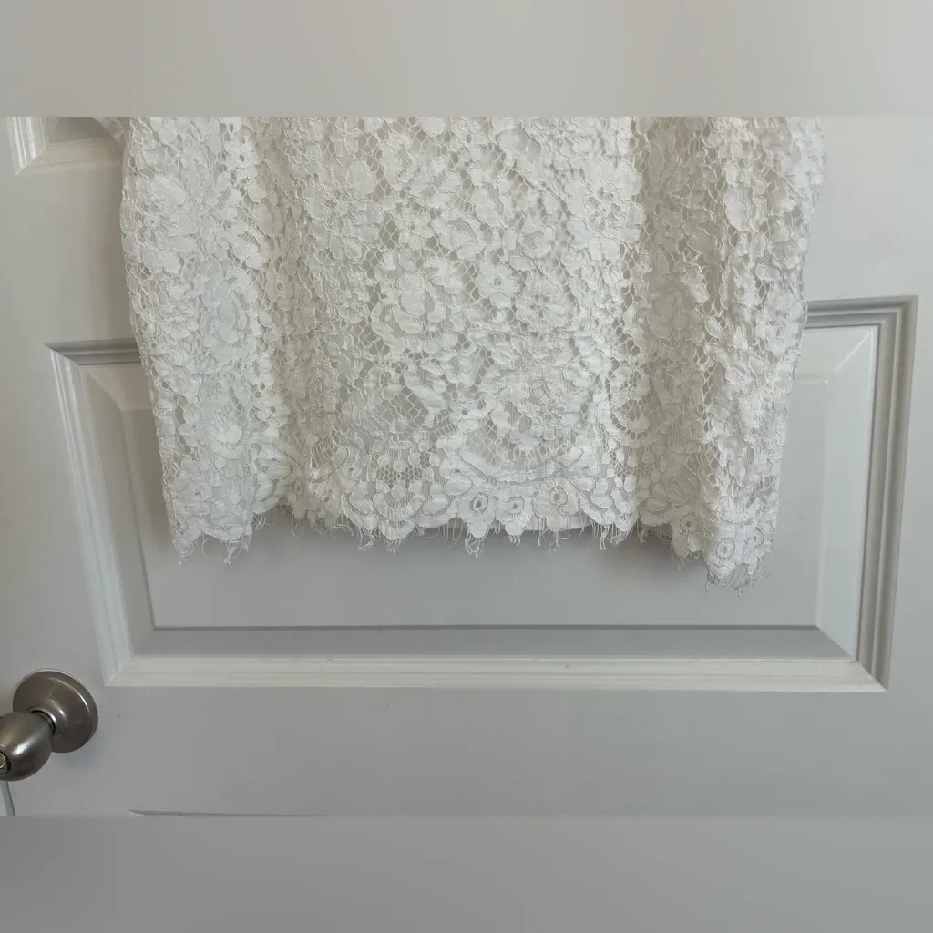 Takara White Lace Tank Top Blouse Size L - Image 3