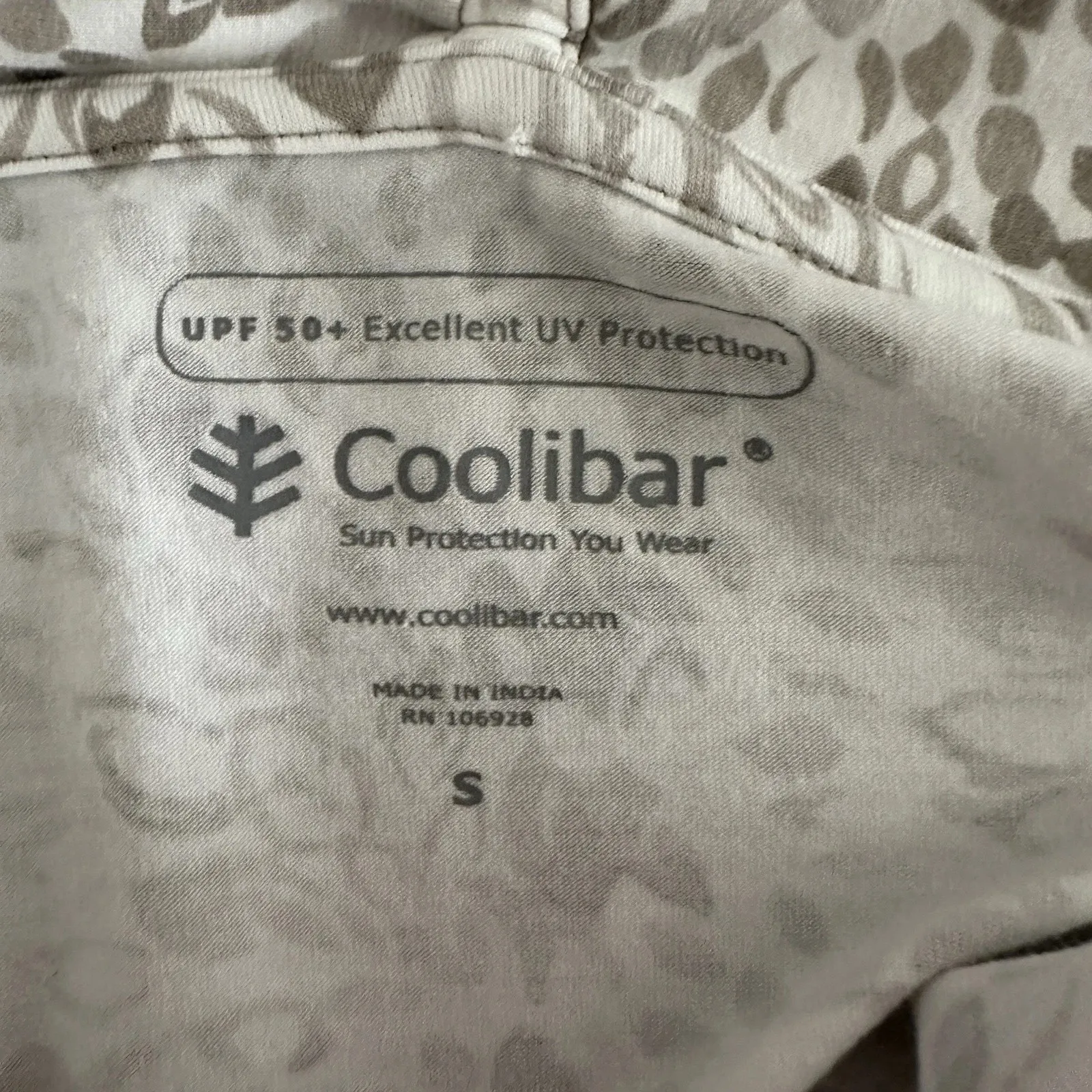 Coolibar Marietas Sun Wrap Open Cardigan Top Womens S Floral Lightweight UPF 50+ Black - Image 5